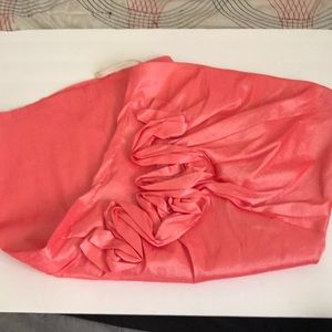 Coral Ribbed Jessica MClintock II Dress